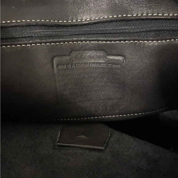 COACH 9315 Daypack Backpack Glovetanned Leather Black Vintage - Picture 6 of 6